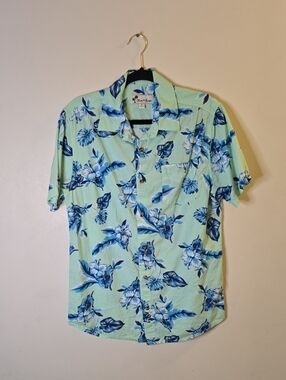 Oliver & Burke Short Sleeve Tropical Button Up Mens Medium
